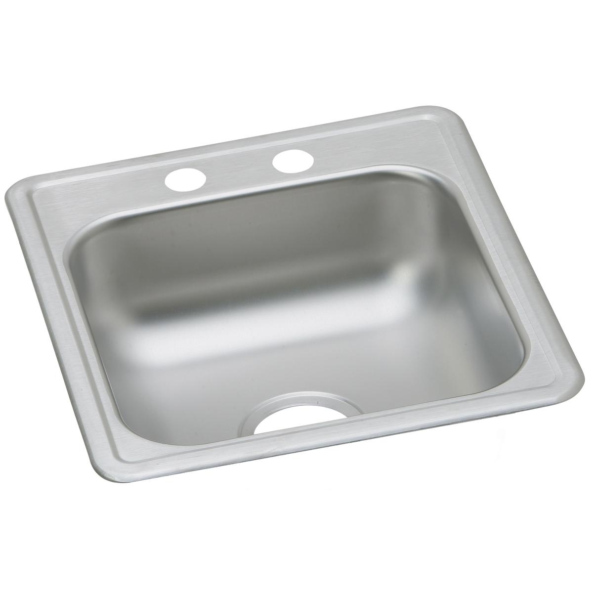 Alternate Image for Elkay Dayton 17" Stainless Steel Bar Sink, Satin, 2 Faucet Hole, D117212