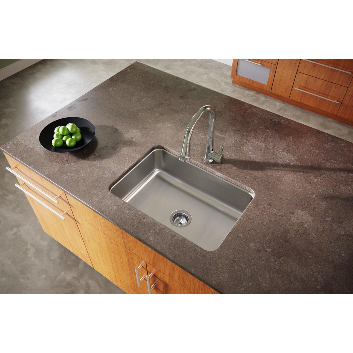Elkay Dayton 27" Stainless Steel Kitchen Sink, Soft Satin, DCFU2416 - The Sink Boutique