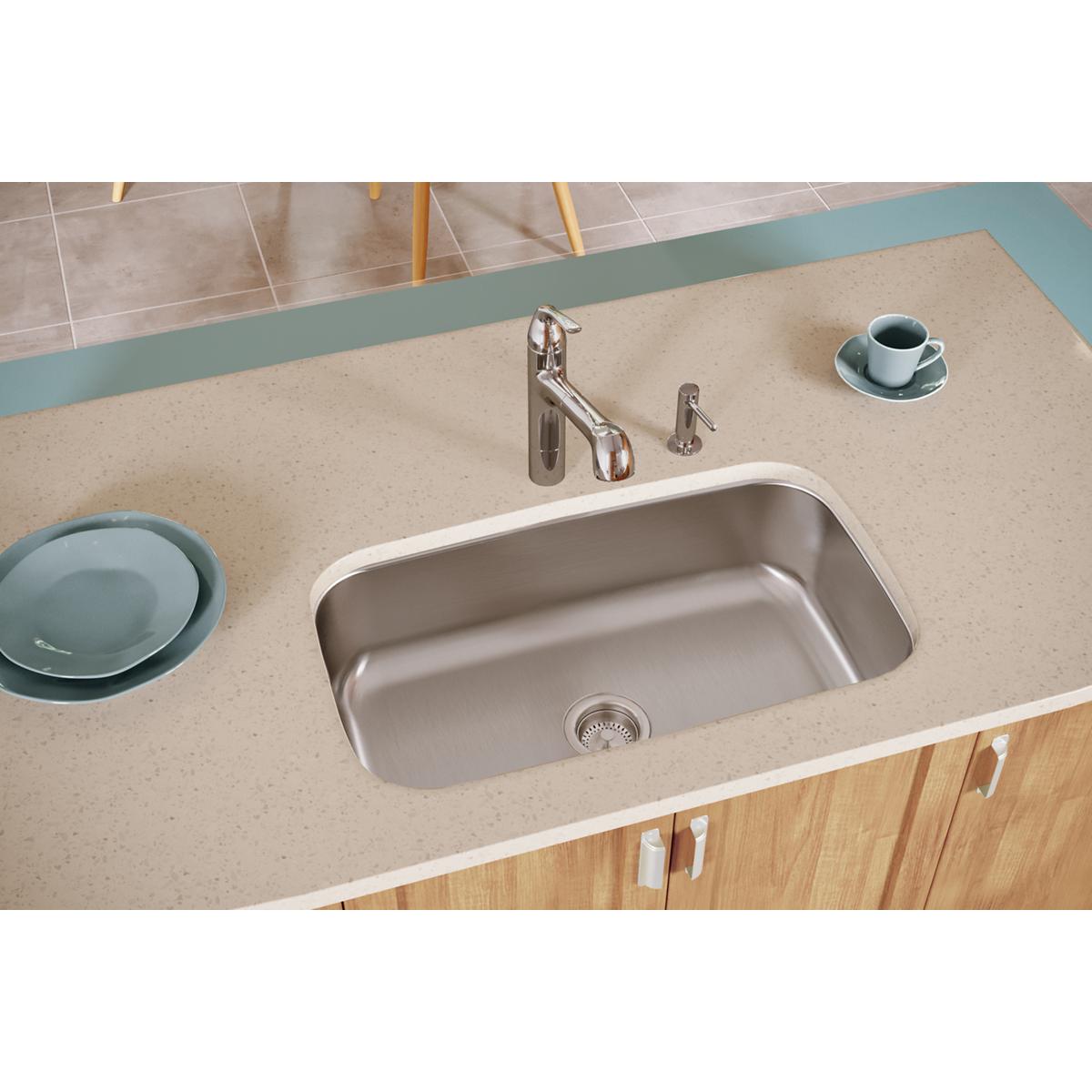 Elkay Dayton 31" Stainless Steel Kitchen Sink, Soft Satin, DCFU2816 - The Sink Boutique