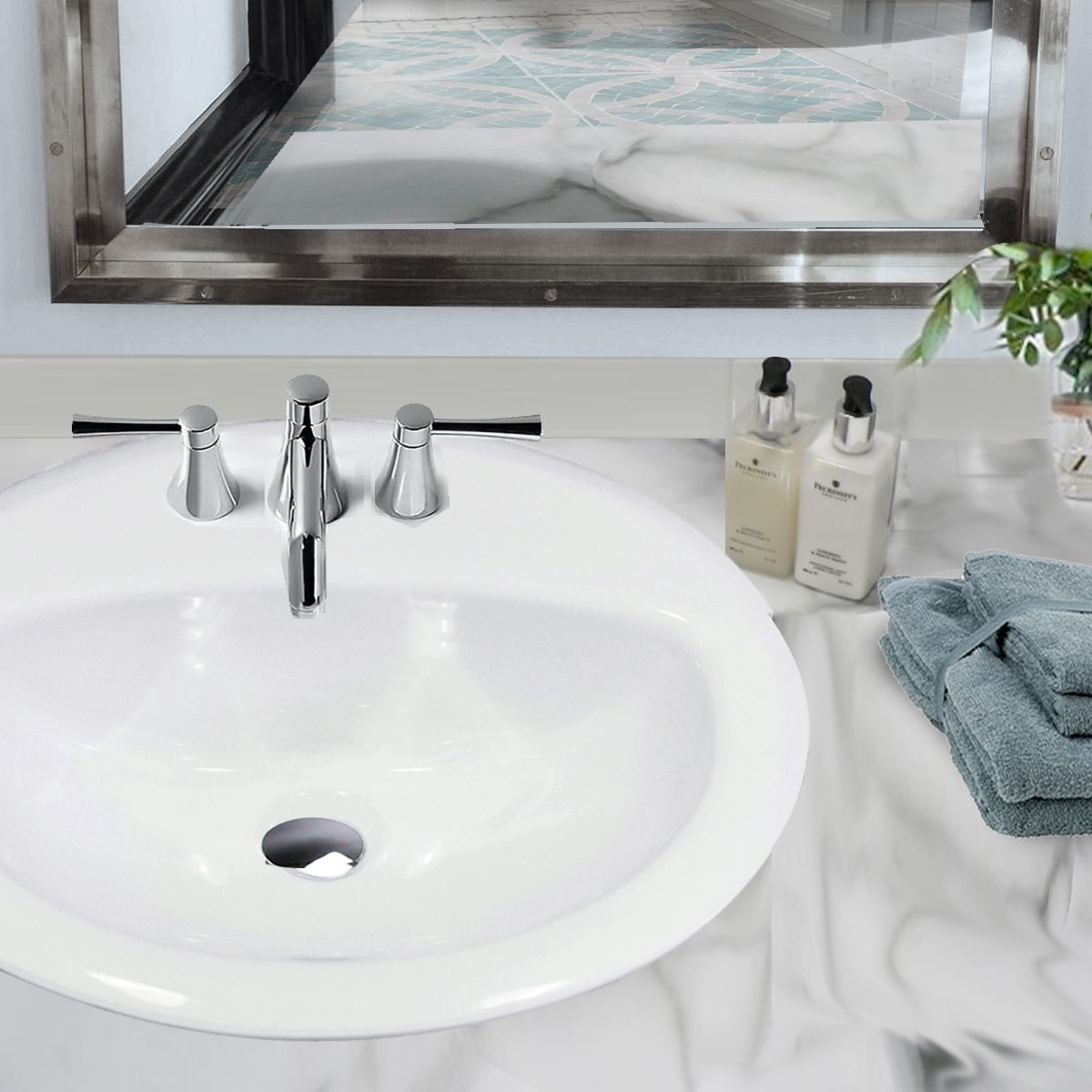 Alternate Image for Nantucket Sinks Great Point 20" Ceramic Bathroom Sink, White, DI2017-4