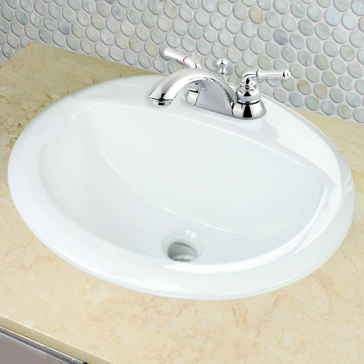 Alternate Image for Nantucket Sinks Great Point 20" Ceramic Bathroom Sink, White, DI2017-4