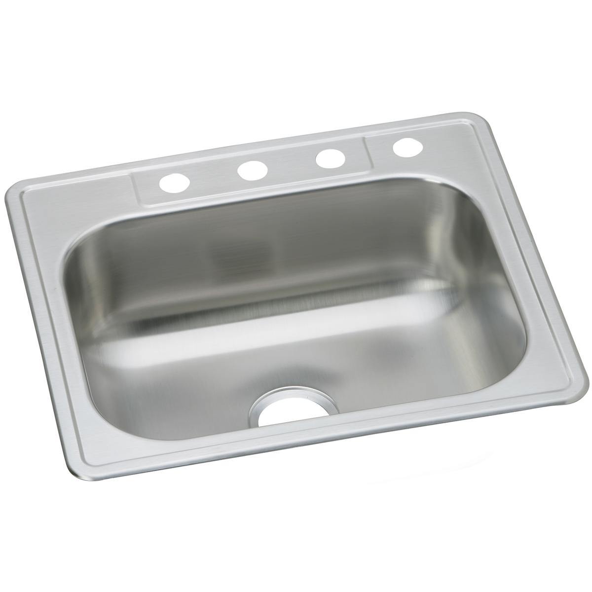 Alternate Image for Elkay Dayton 25" Stainless Steel Kitchen Sink, 20 Gauge, Elite Satin, 3 Faucet Hole, DSE125223