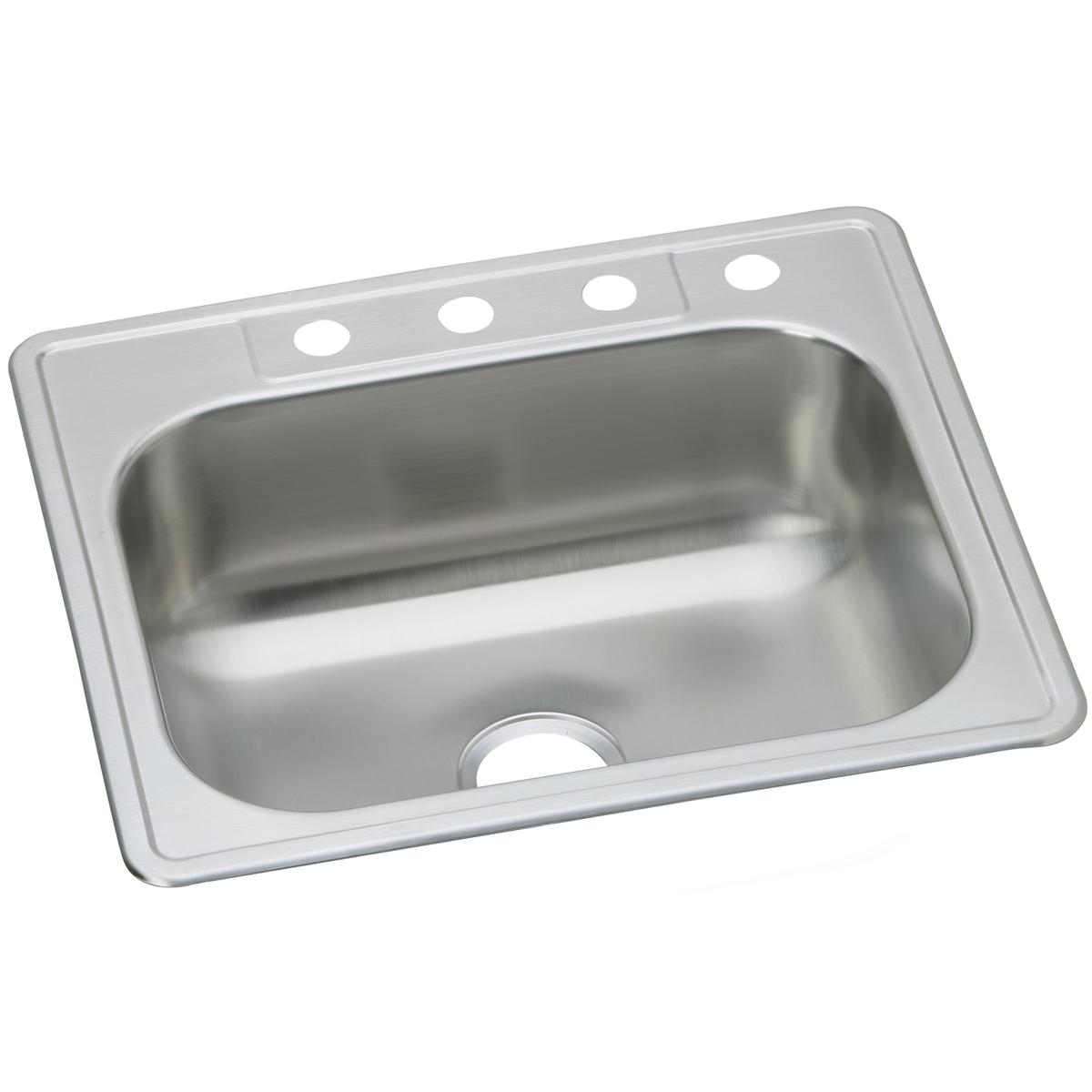 Alternate Image for Elkay Dayton 33" Stainless Steel Kitchen Sink, 20 Gauge, Elite Satin, 4 Faucet Hole, DSE133224