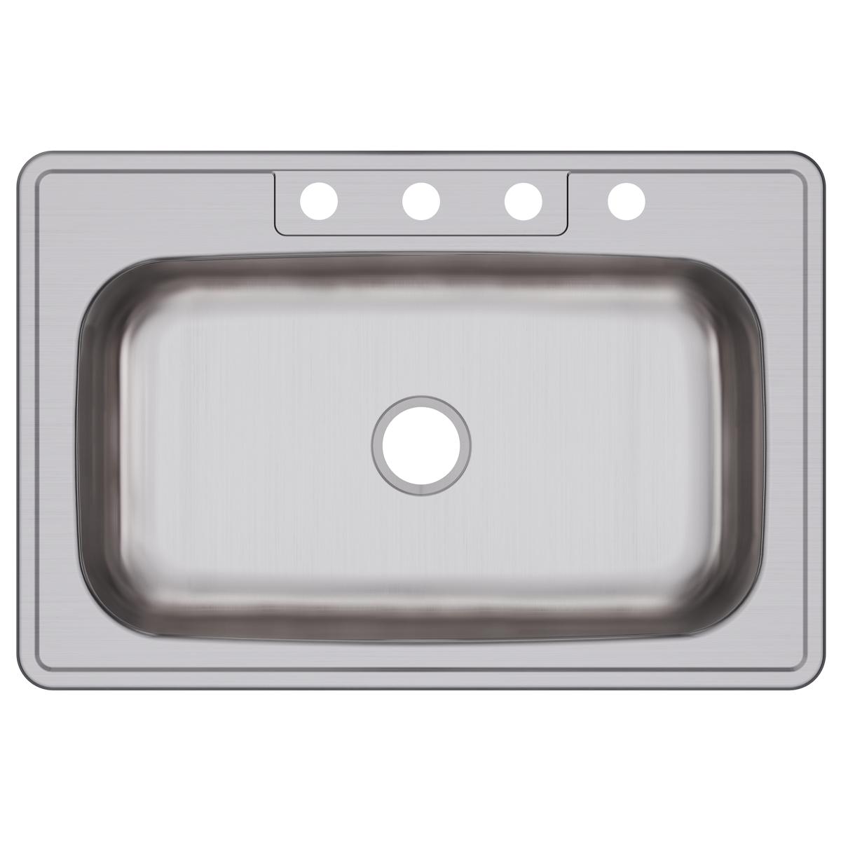 Elkay Dayton 33" Stainless Steel Kitchen Sink, Elite Satin, DSE133224
