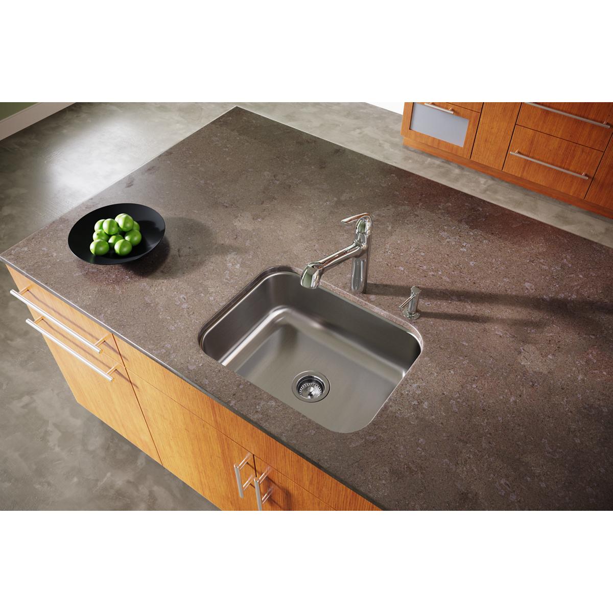 Alternate Image for Elkay Dayton 24" Stainless Steel Kitchen Sink, 18 Gauge, Radiant Satin, DXUH2115
