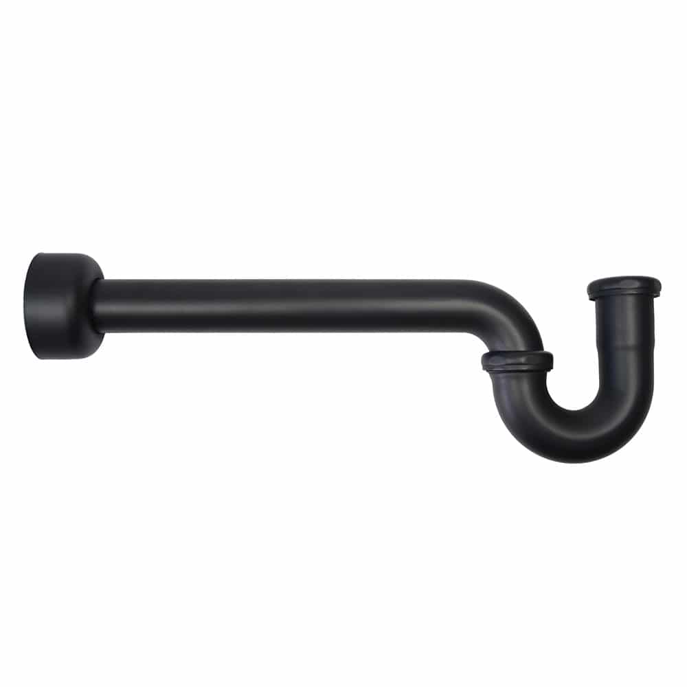 Native Trails Decorative P-Trap in Matte Black, DR560-MB