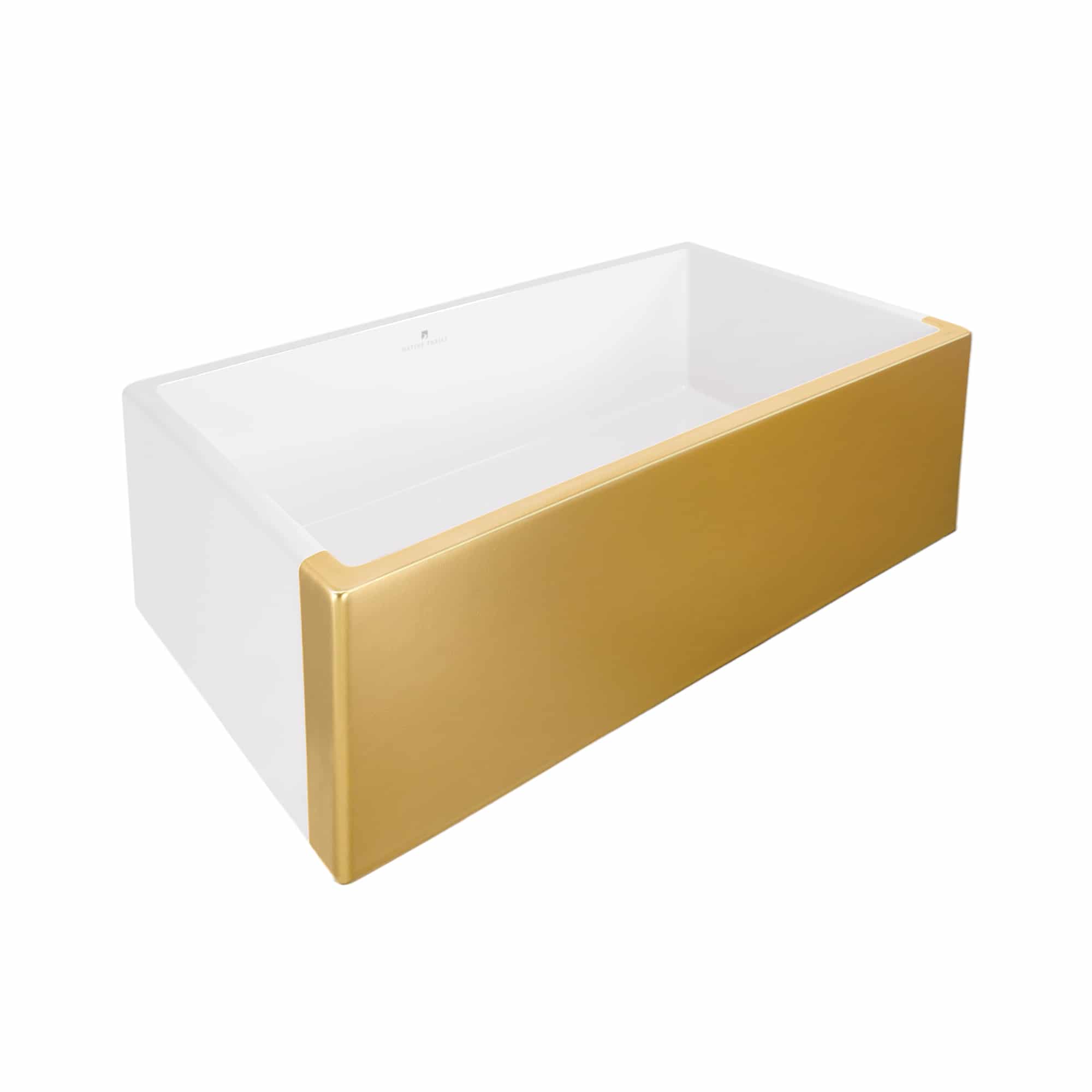 Alternate Image for Native Trails Dreamer 30" Fireclay Farmhouse Sink, Matte Gold, PMK3018-G