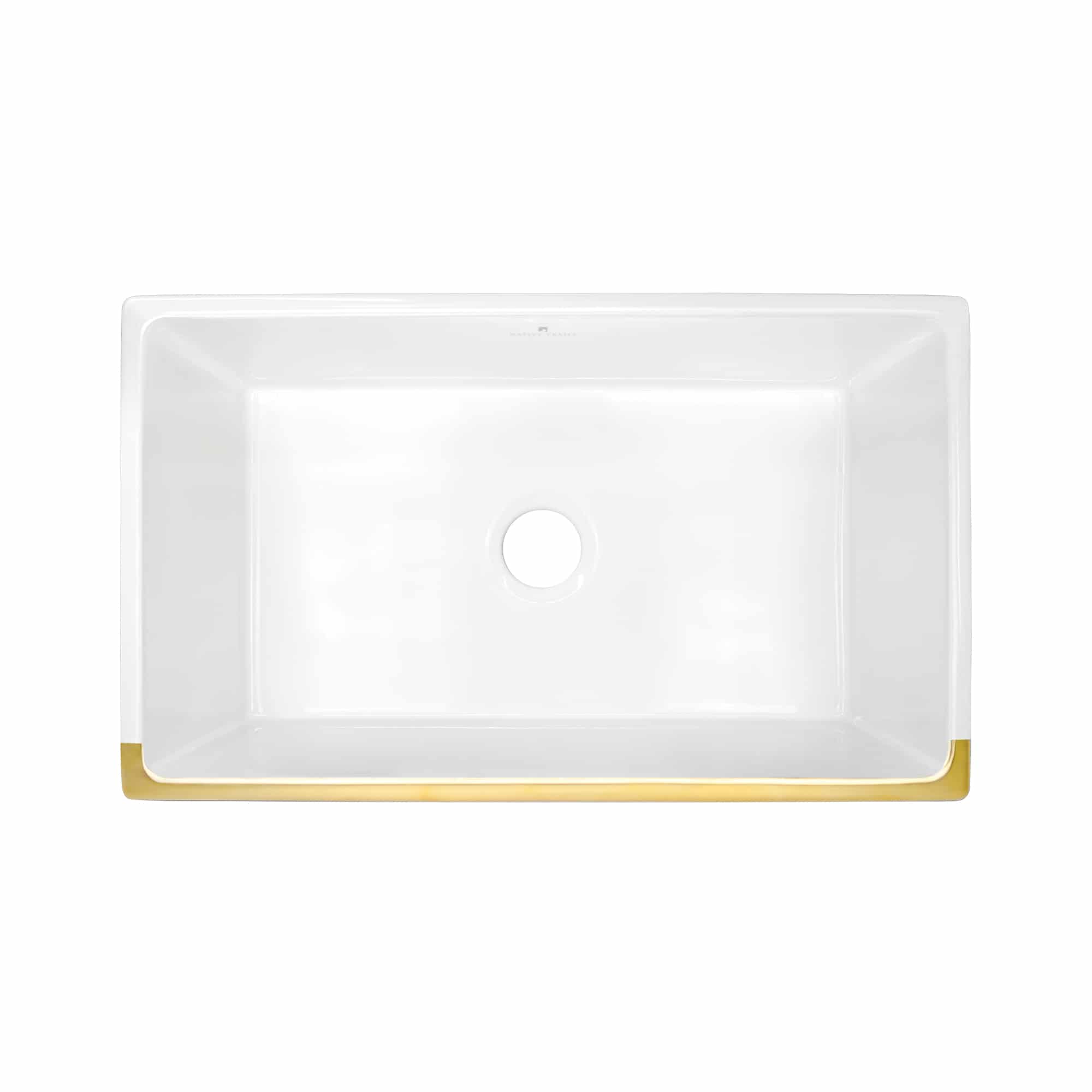 Alternate Image for Native Trails Dreamer 30" Fireclay Farmhouse Sink, Matte Gold, PMK3018-G