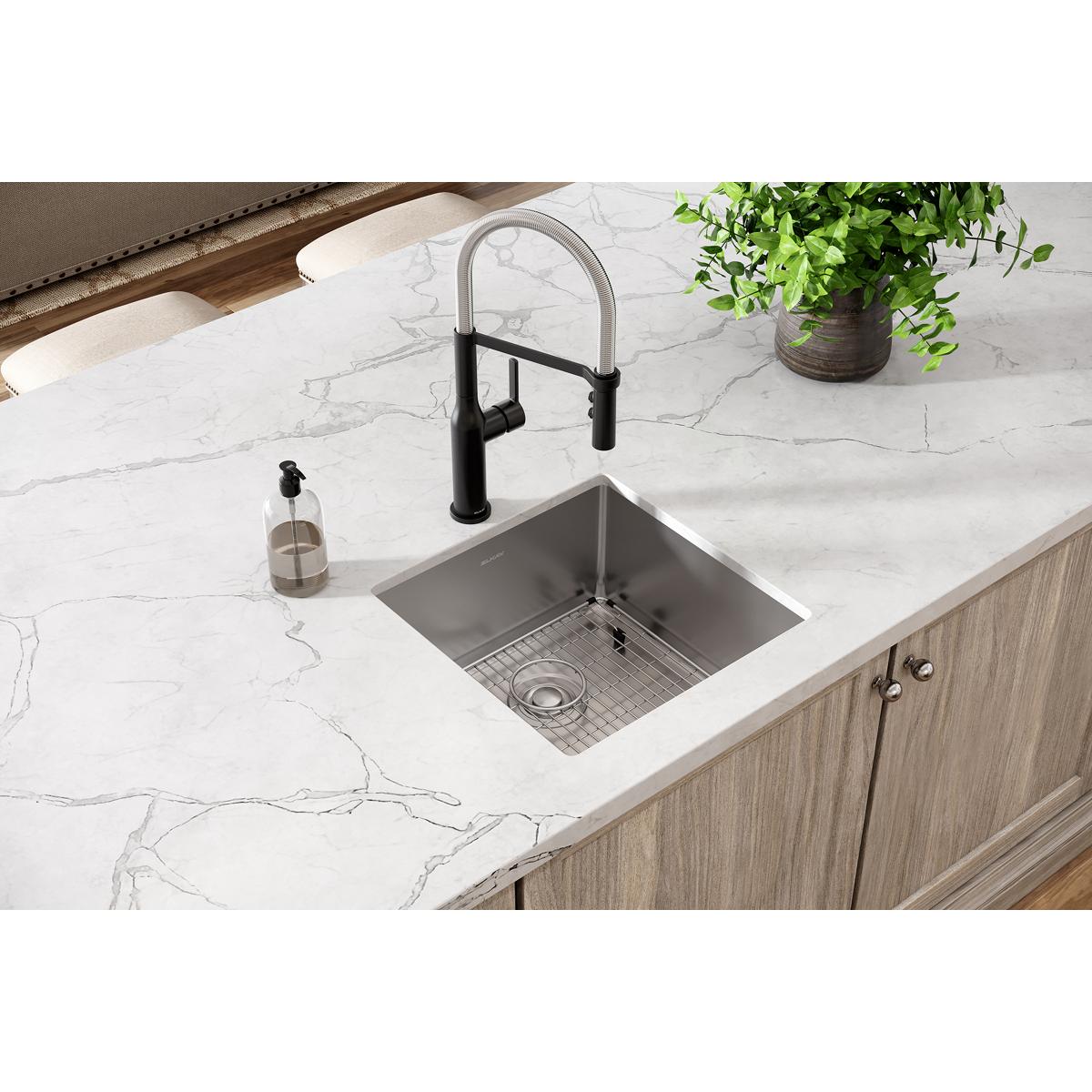 Elkay Crosstown 19" Stainless Steel Kitchen Sink, 18 Gauge, Polished Satin, ECTRU17179TC