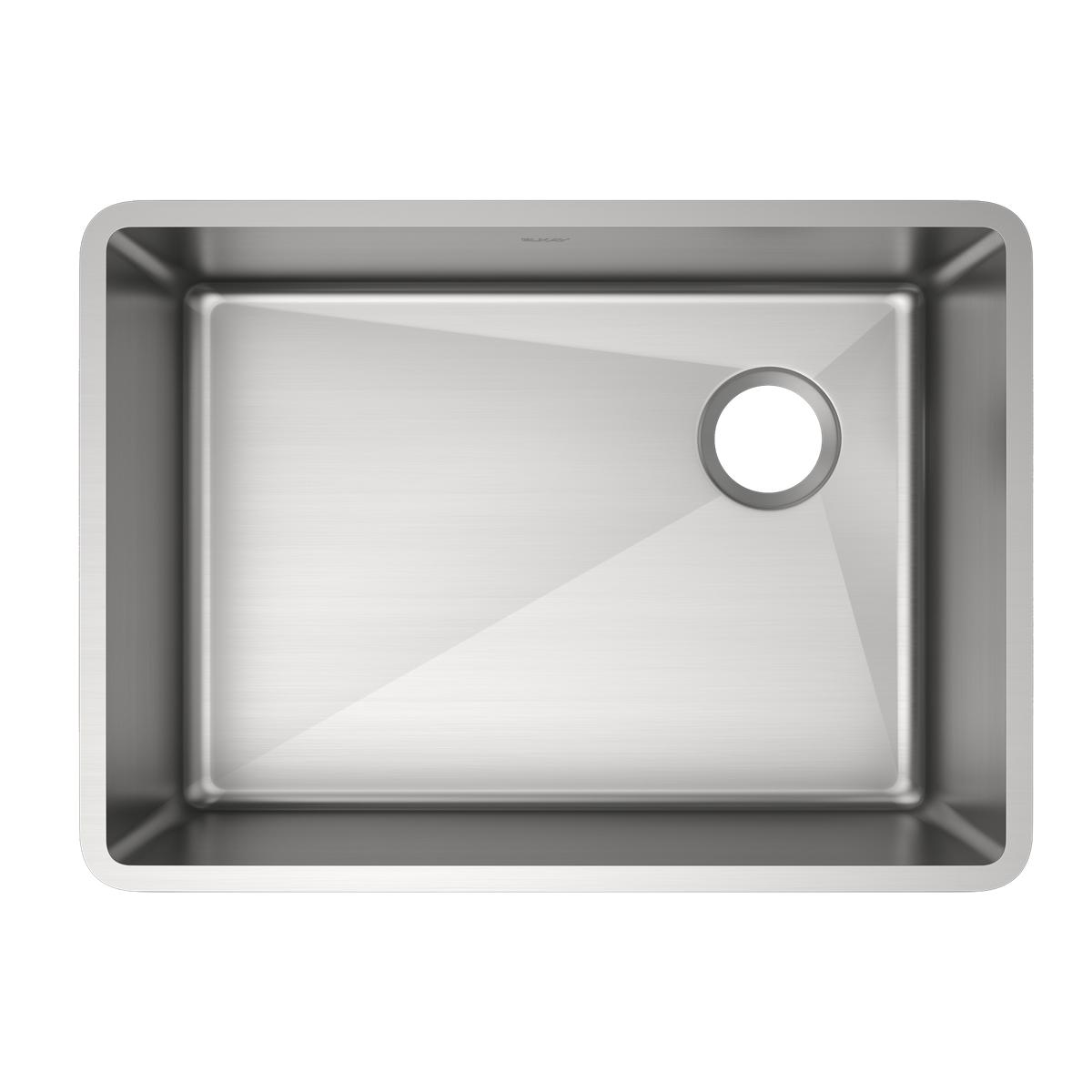 Elkay Crosstown 26" Stainless Steel Kitchen Sink, 18 Gauge, Polished Satin, ECTRU24179RT