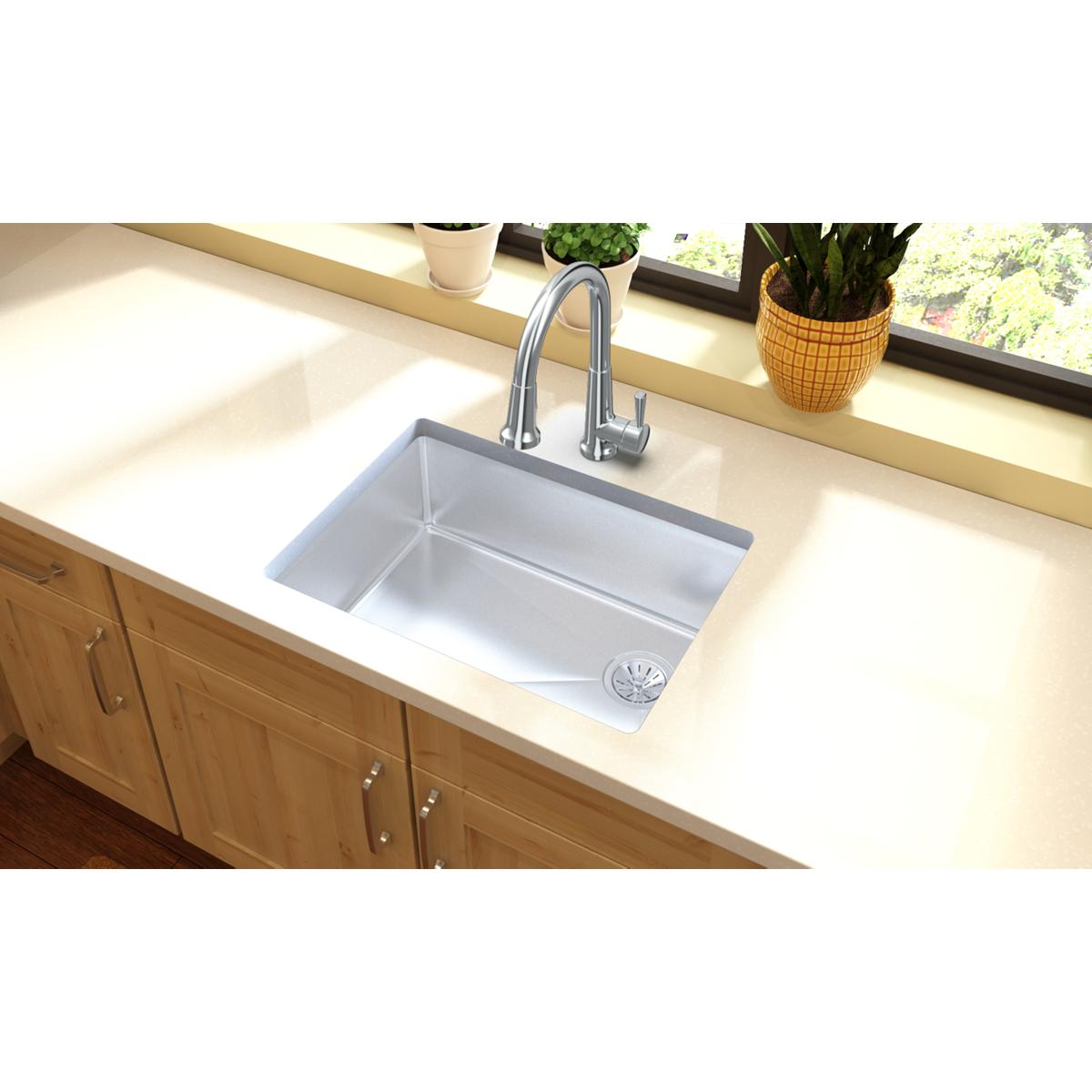 Alternate Image for Elkay Crosstown 26" Stainless Steel Kitchen Sink, 18 Gauge, Polished Satin, ECTRU24179RT