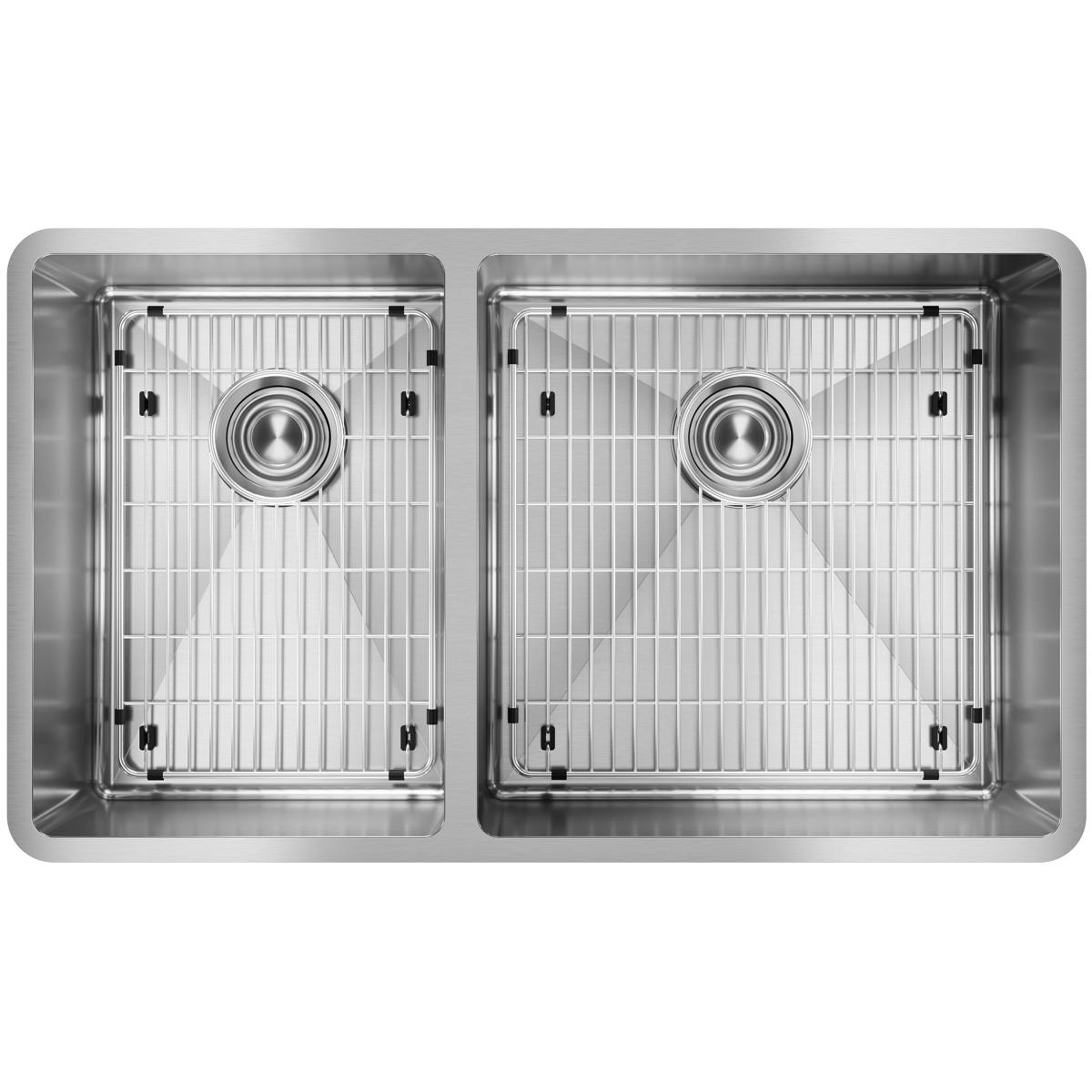 Alternate Image for Elkay Crosstown 32" Stainless Steel Kitchen Sink, 40/60 Double Bowl, 18 Gauge, Polished Satin, ECTRU32179LTC