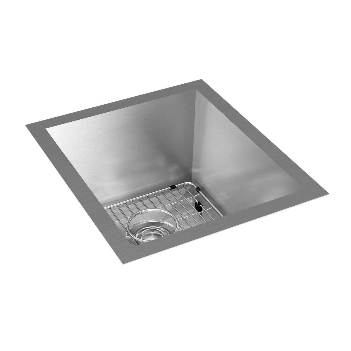 Alternate Image for Elkay Crosstown 16" Stainless Steel Kitchen Sink, 16 Gauge, Polished Satin, EFU131610TC