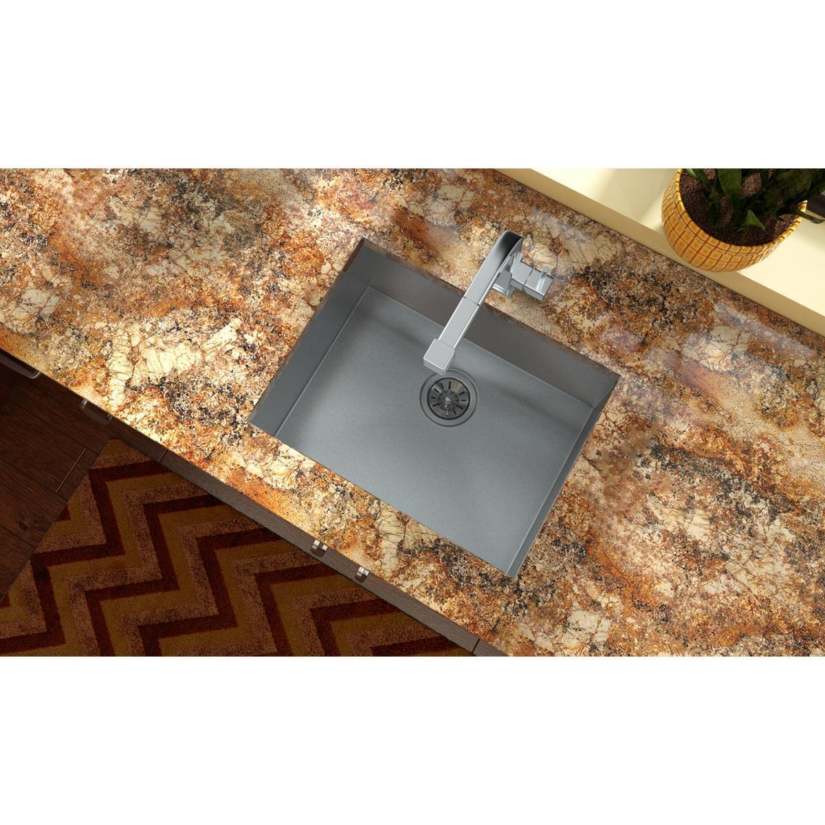 Alternate Image for Elkay Crosstown 24" Stainless Steel Kitchen Sink, 16 Gauge, Polished Satin, EFU211510T
