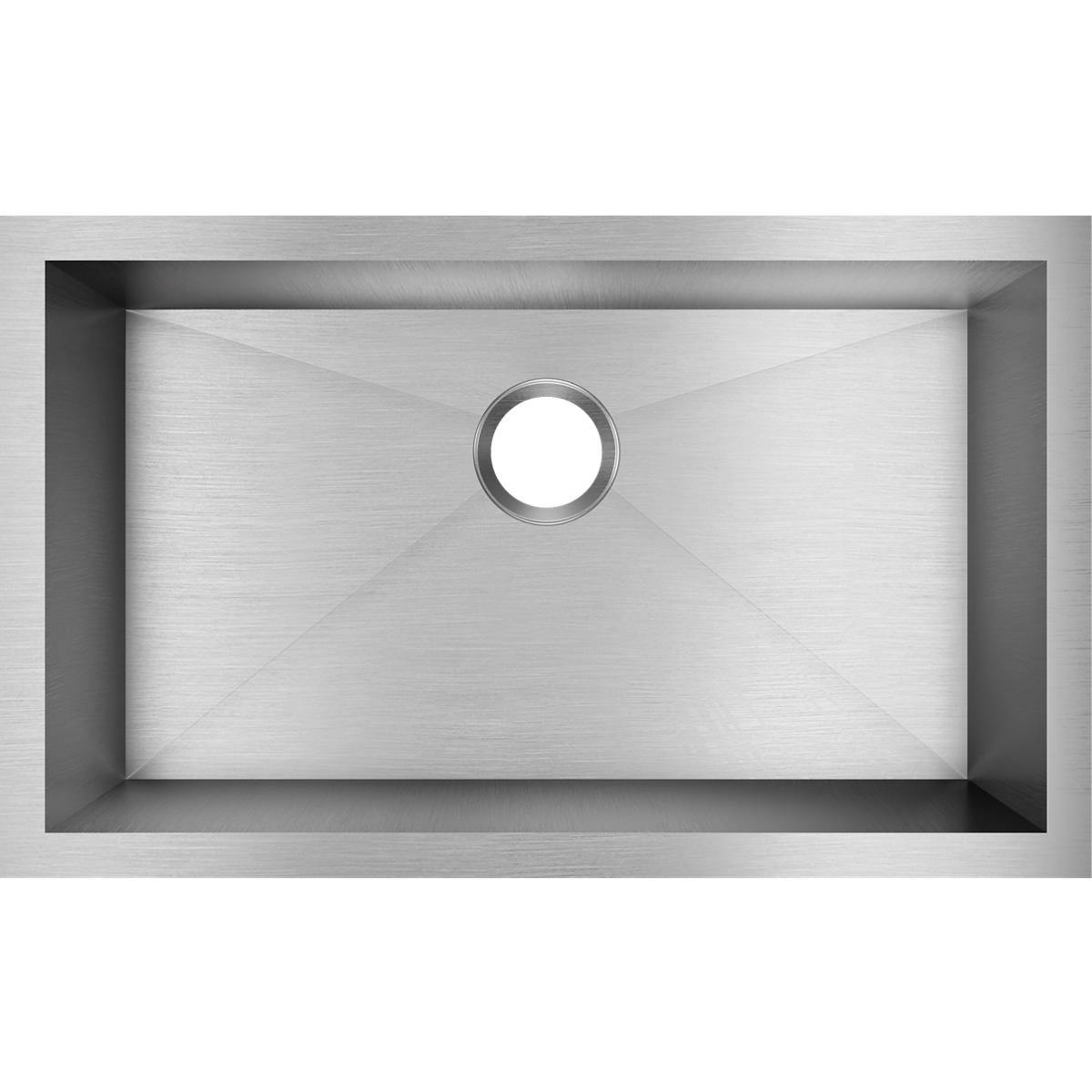 Elkay Crosstown 31" Stainless Steel Kitchen Sink, Polished Satin, EFU281610T