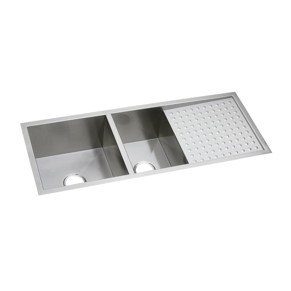 Alternate Image for Elkay Crosstown 47" Stainless Steel Kitchen Sink, 60/40 Double Bowl, 16 Gauge, Polished Satin, EFU471810DBT