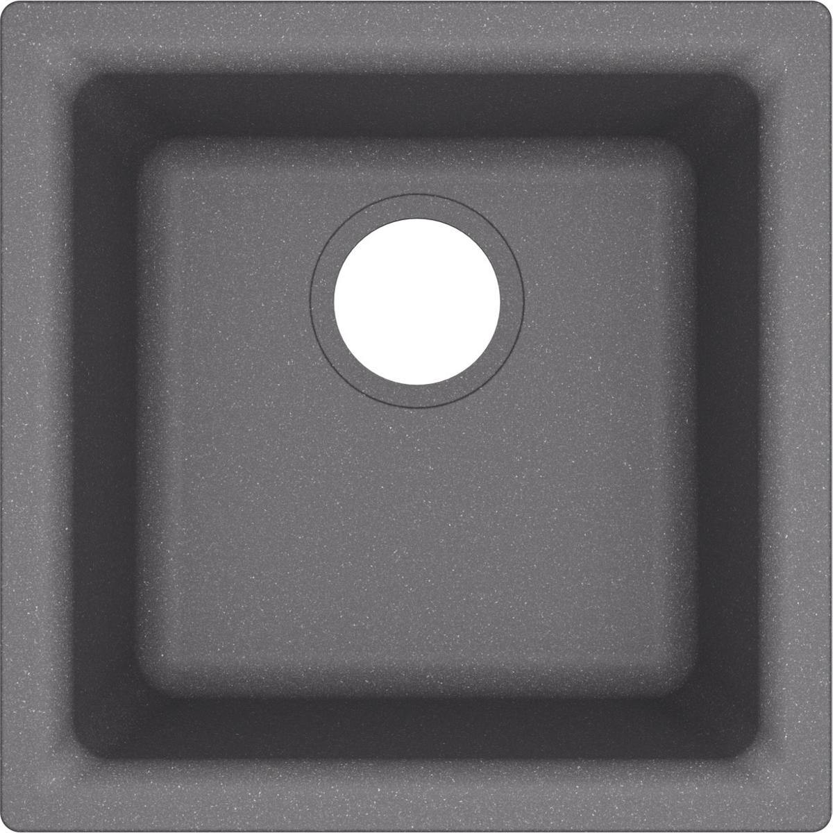 Elkay Classic 16" Quartz Bar Sink, Greystone, ELG1616GS0