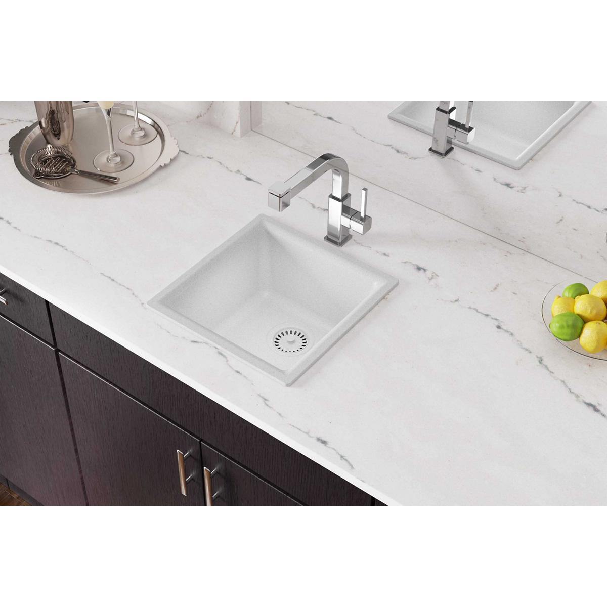 Alternate Image for Elkay Classic 16" Quartz Bar Sink, White, ELG1616WH0