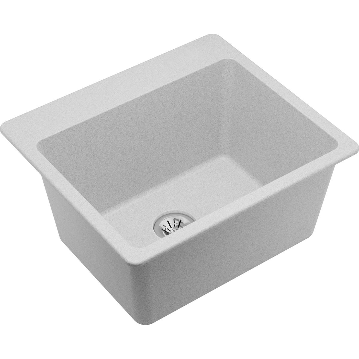 Alternate Image for Elkay Classic 25" Quartz Laundry Sink, White, ELG252212PDWH0