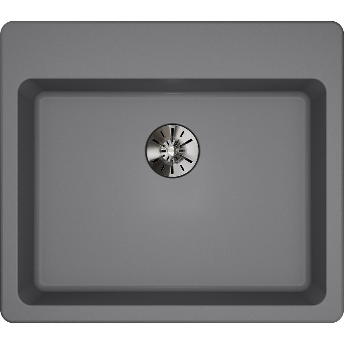 Elkay Classic 25" Quartz Kitchen Sink, Greystone, ELGAD2522PDGS0