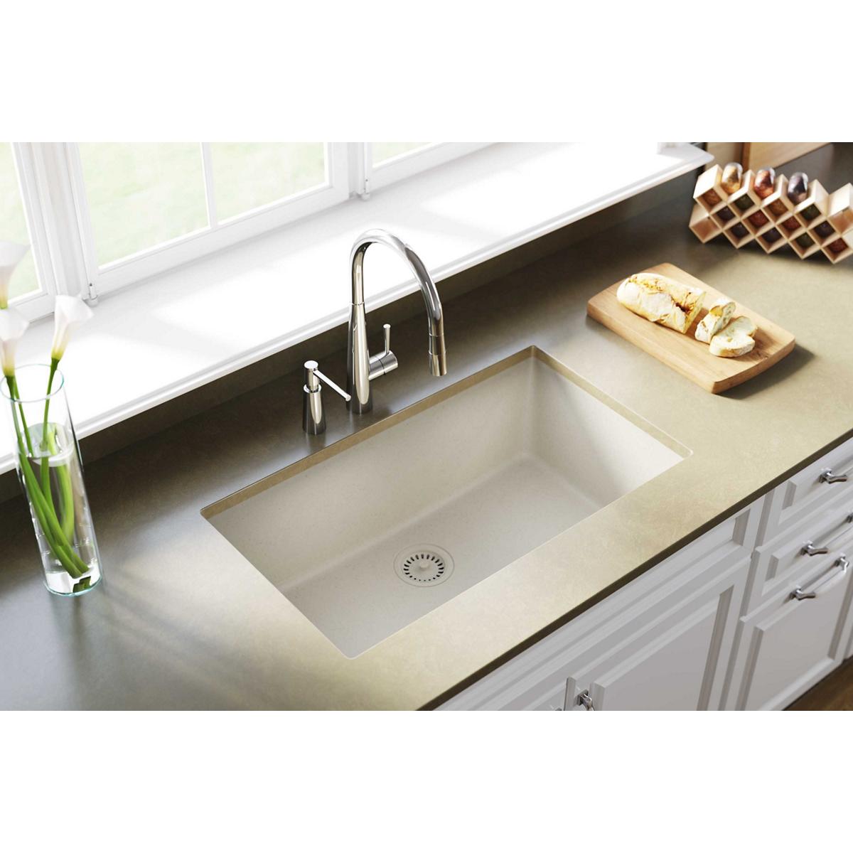 Alternate Image for Elkay Classic 33" Quartz Kitchen Sink, Bisque, ELGRU13322BQ0
