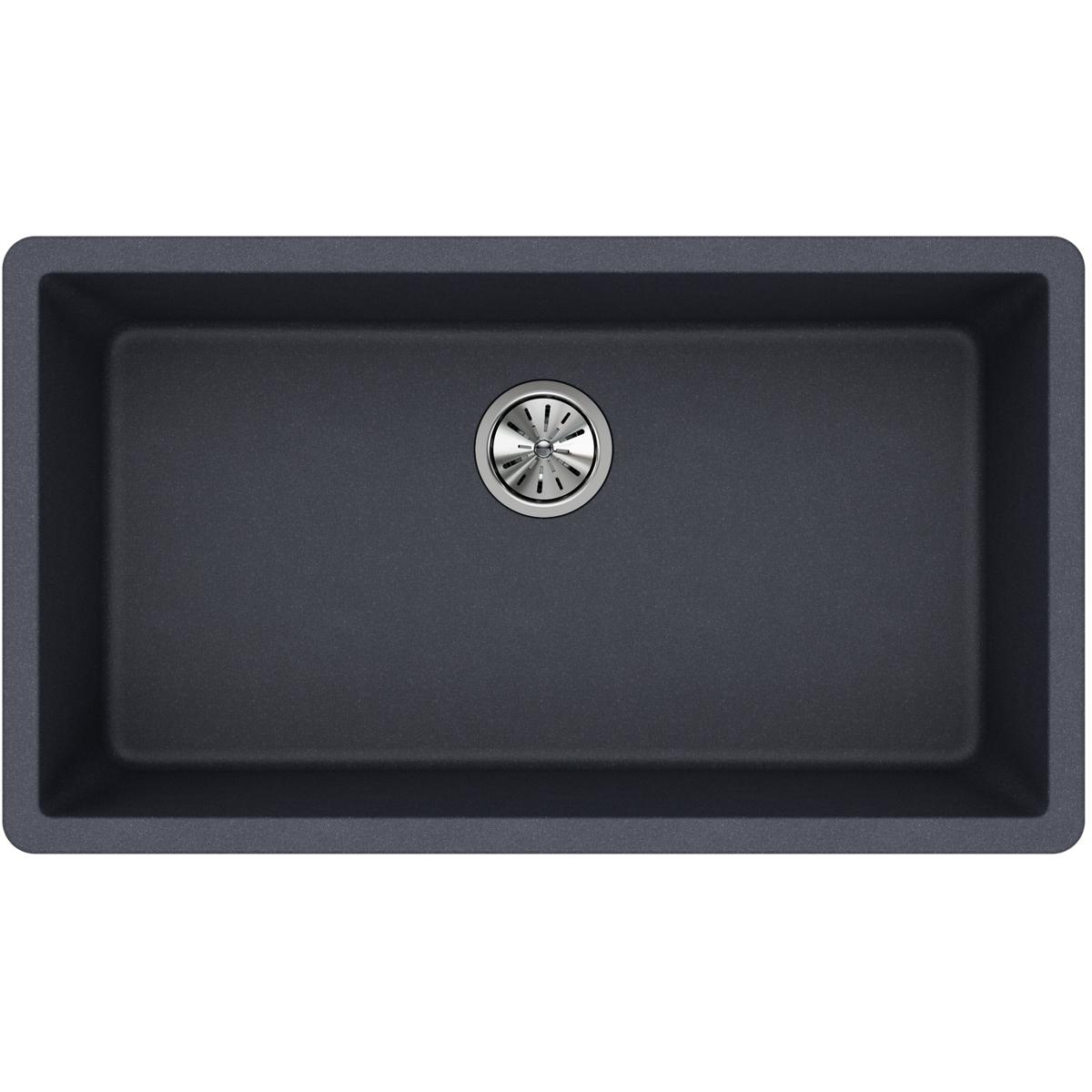 Elkay Classic 33" Quartz Kitchen Sink, Dusk Gray, ELGRU13322GY0