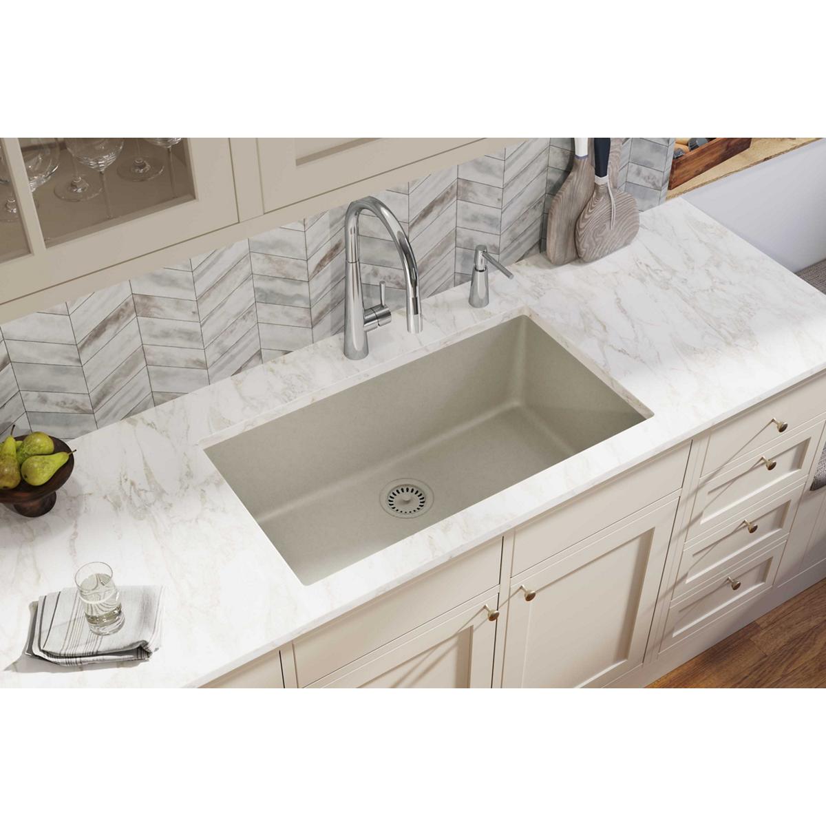 Alternate Image for Elkay Classic 33" Quartz Kitchen Sink, Putty, ELGRU13322PT0