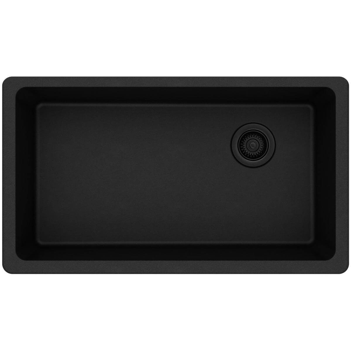 Alternate Image for Elkay Classic 33" Quartz Kitchen Sink, Black, ELGU13322BK0
