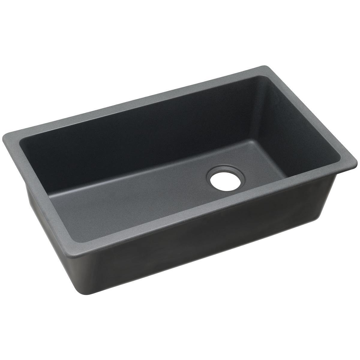 Alternate Image for Elkay Classic 33" Quartz Kitchen Sink, Dusk Gray, ELGU13322GY0