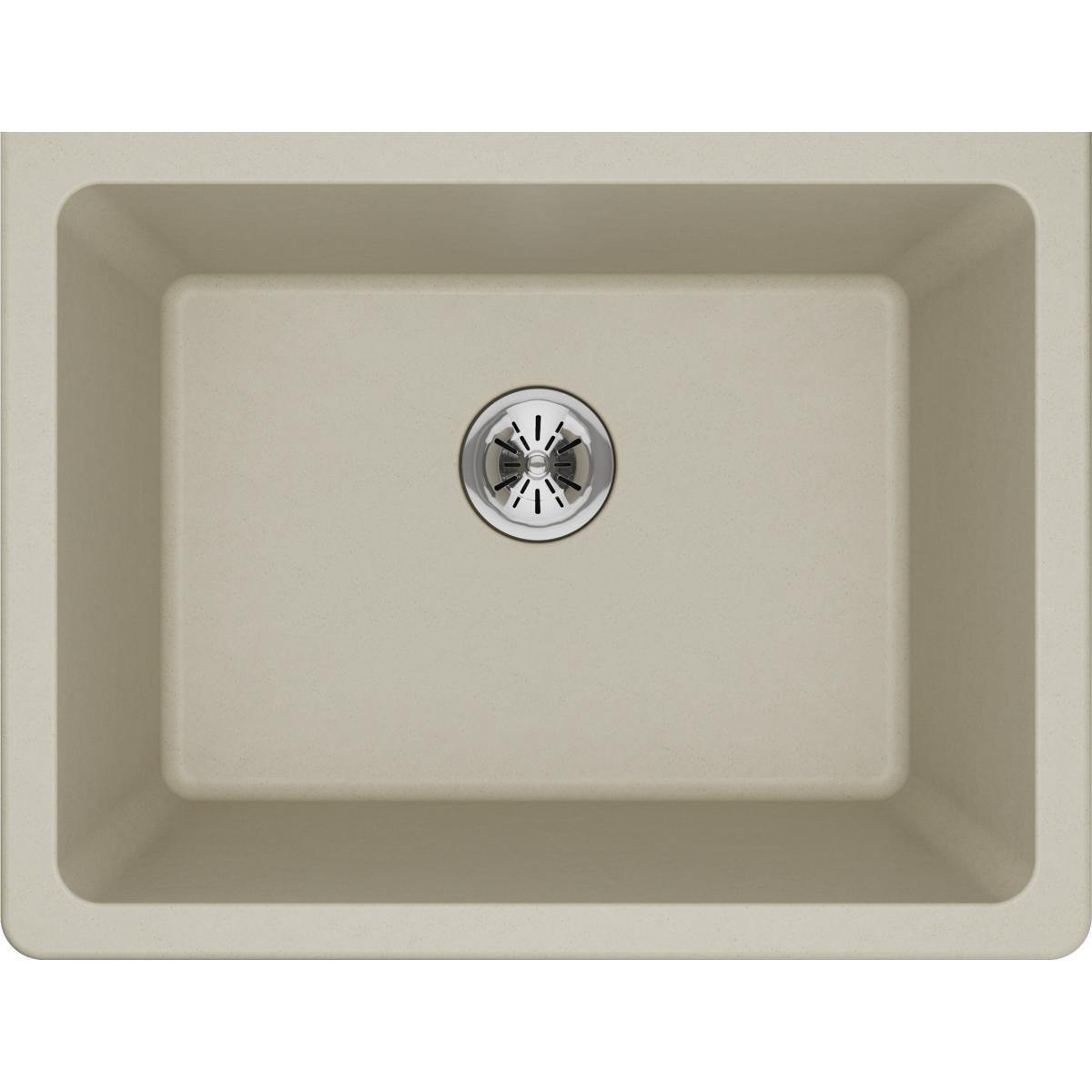 Elkay Classic 25" Quartz Laundry Sink, Bisque, ELGU251912PDBQ0