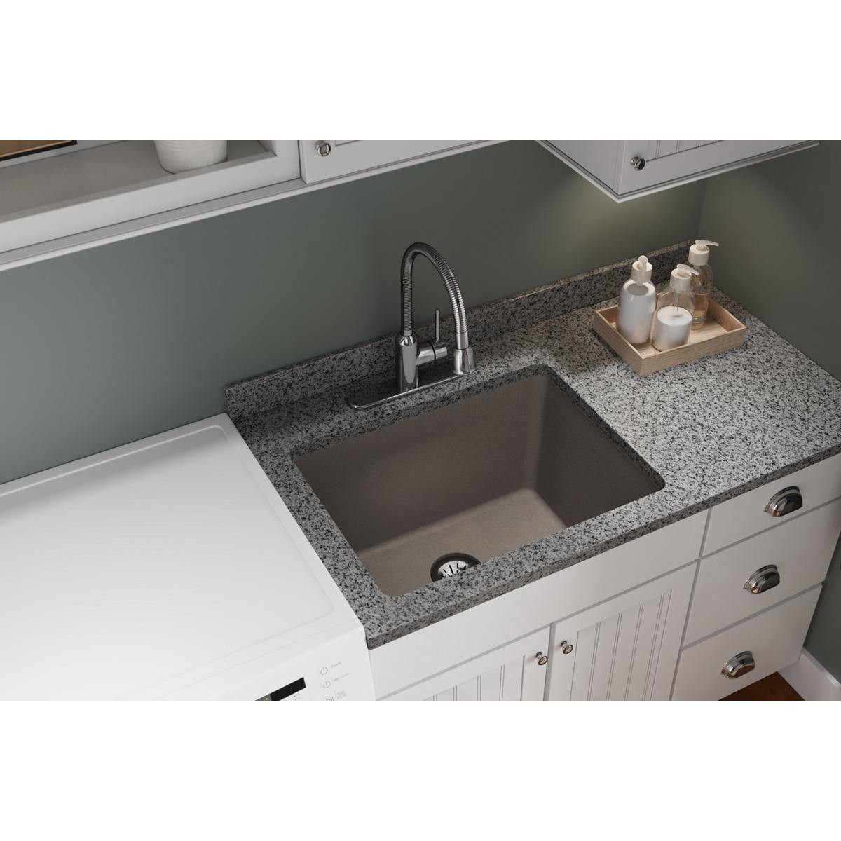 Elkay Classic 25" Quartz Laundry Sink, Greige, ELGU251912PDGR0 - The Sink Boutique