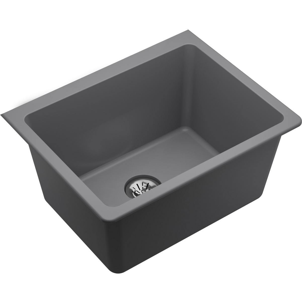 Alternate Image for Elkay Classic 25" Quartz Laundry Sink, Greystone, ELGU251912PDGS0