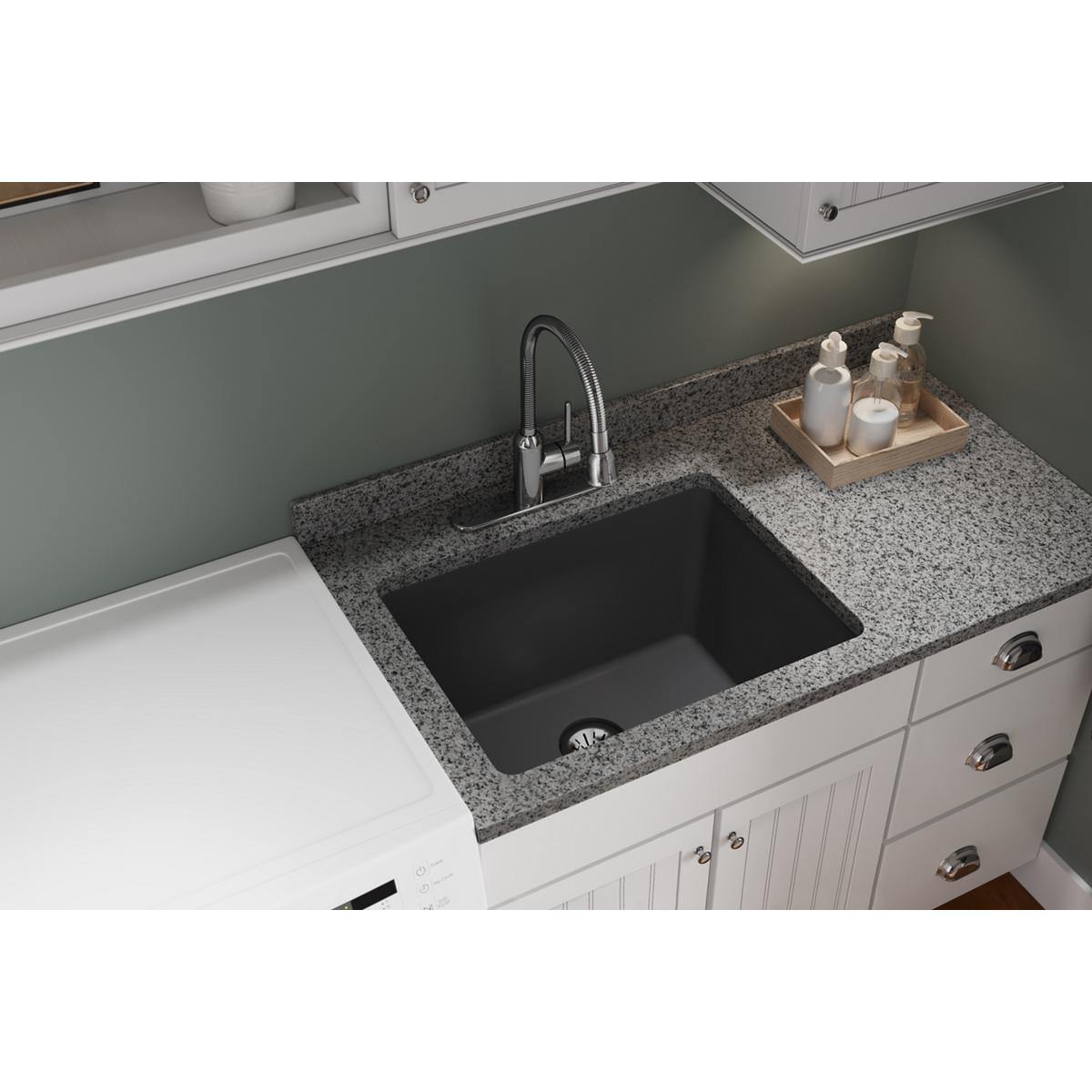 Elkay Classic 25" Quartz Laundry Sink, Dusk Gray, ELGU251912PDGY0 - The Sink Boutique