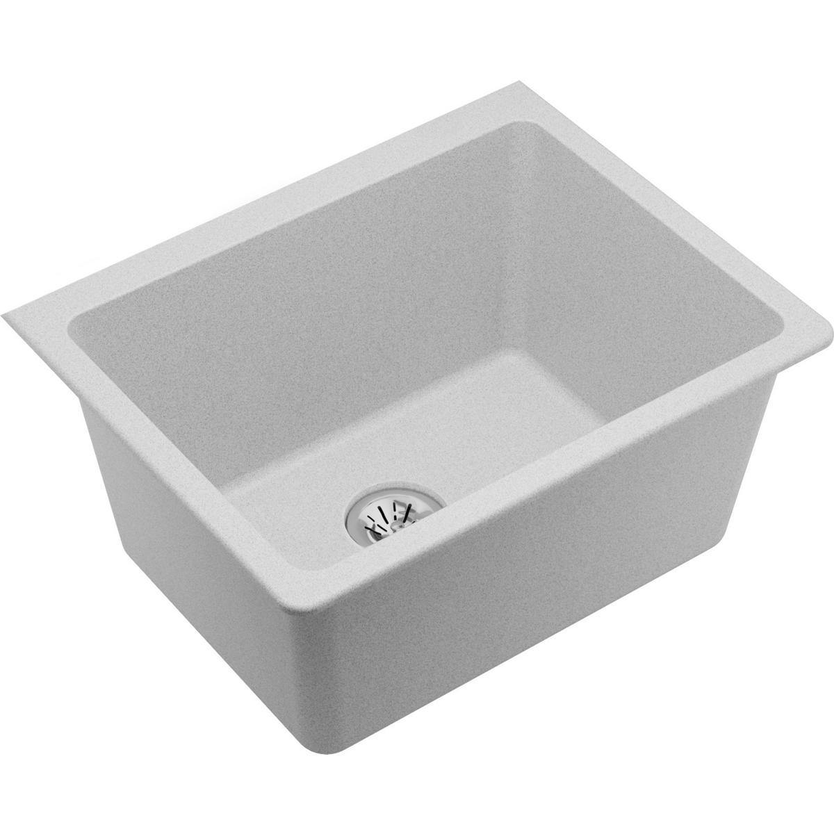 Alternate Image for Elkay Classic 25" Quartz Laundry Sink, White, ELGU251912PDWH0