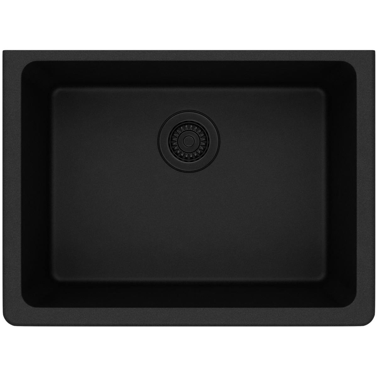 Alternate Image for Elkay Classic 25" Quartz Kitchen Sink, Black, ELGU2522BK0