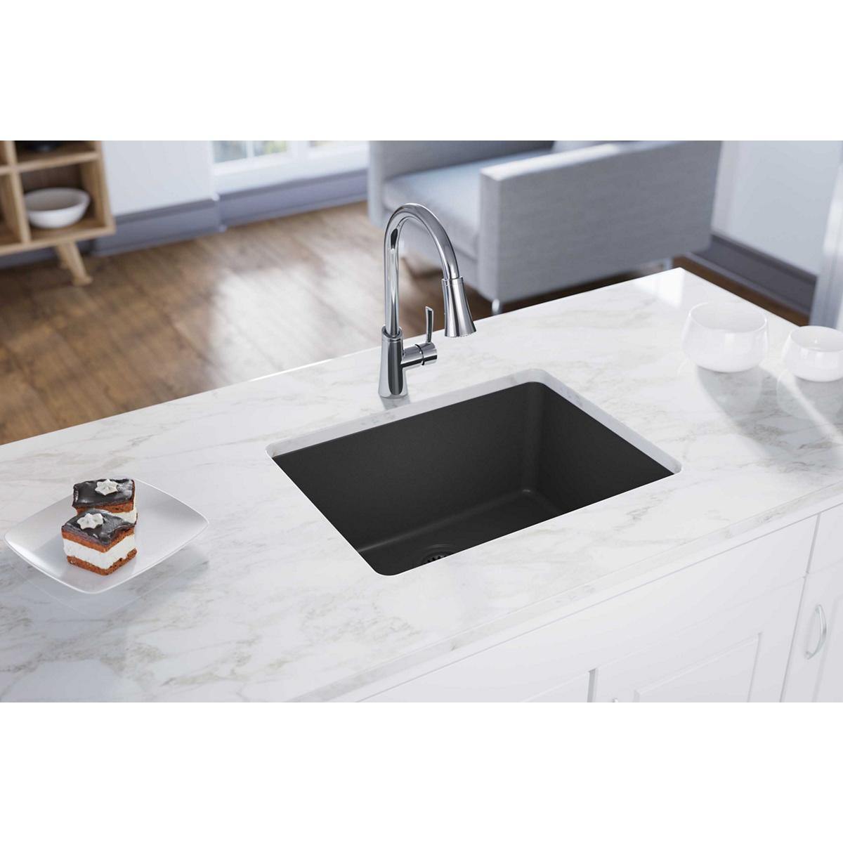 Elkay Classic 25" Quartz Kitchen Sink, Dusk Gray, ELGU2522GY0 - The Sink Boutique
