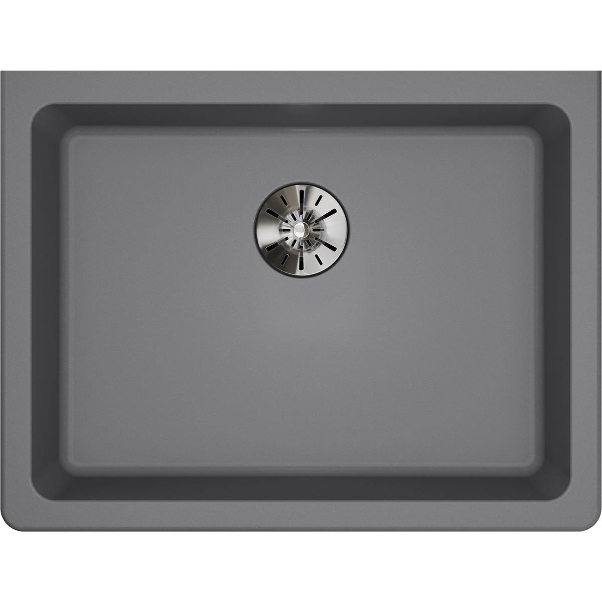 Elkay Classic 25" Quartz Kitchen Sink, Greystone, ELGUAD2519PDGS0