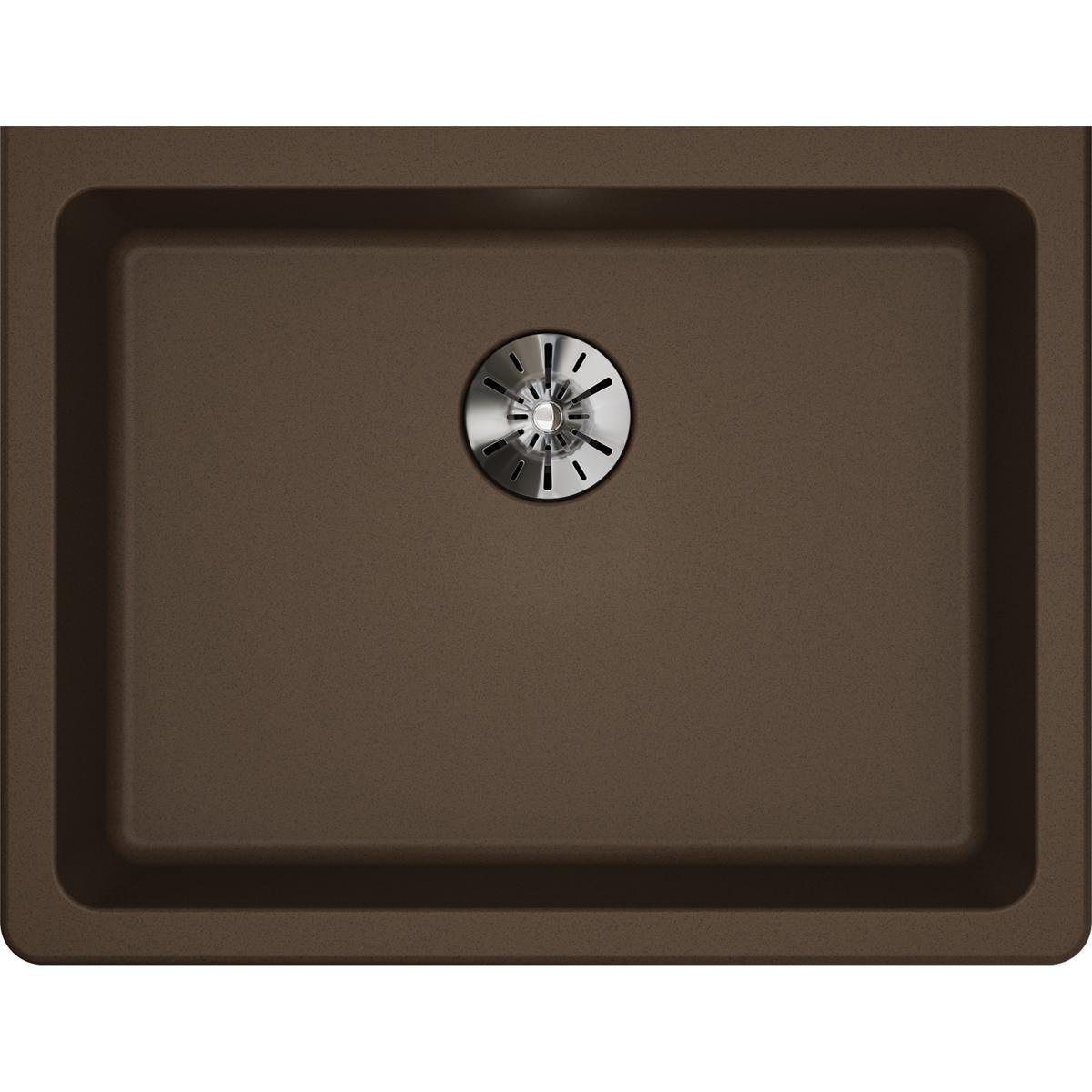 Elkay Classic 25" Quartz Kitchen Sink, Mocha, ELGUAD2519PDMC0