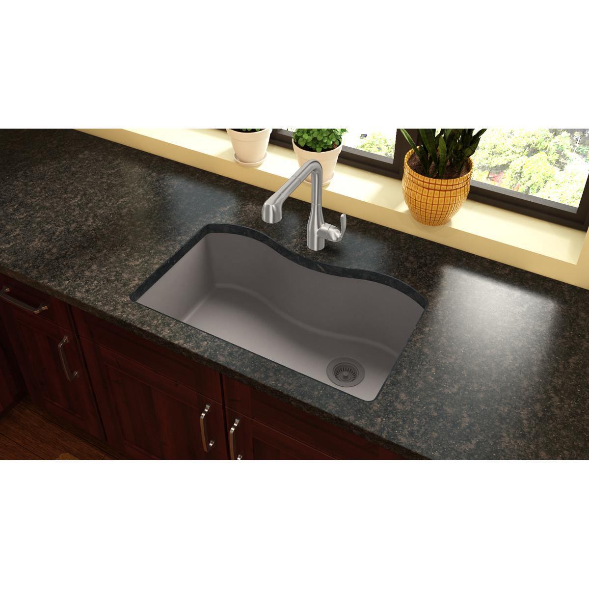 Alternate Image for Elkay Classic 33" Quartz Kitchen Sink, Greige, ELGUS3322RGR0