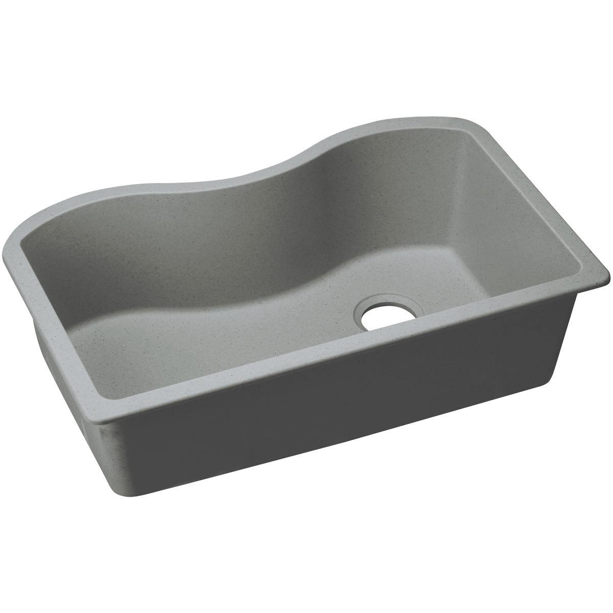 Alternate Image for Elkay Classic 33" Quartz Kitchen Sink, Greystone, ELGUS3322RGS0