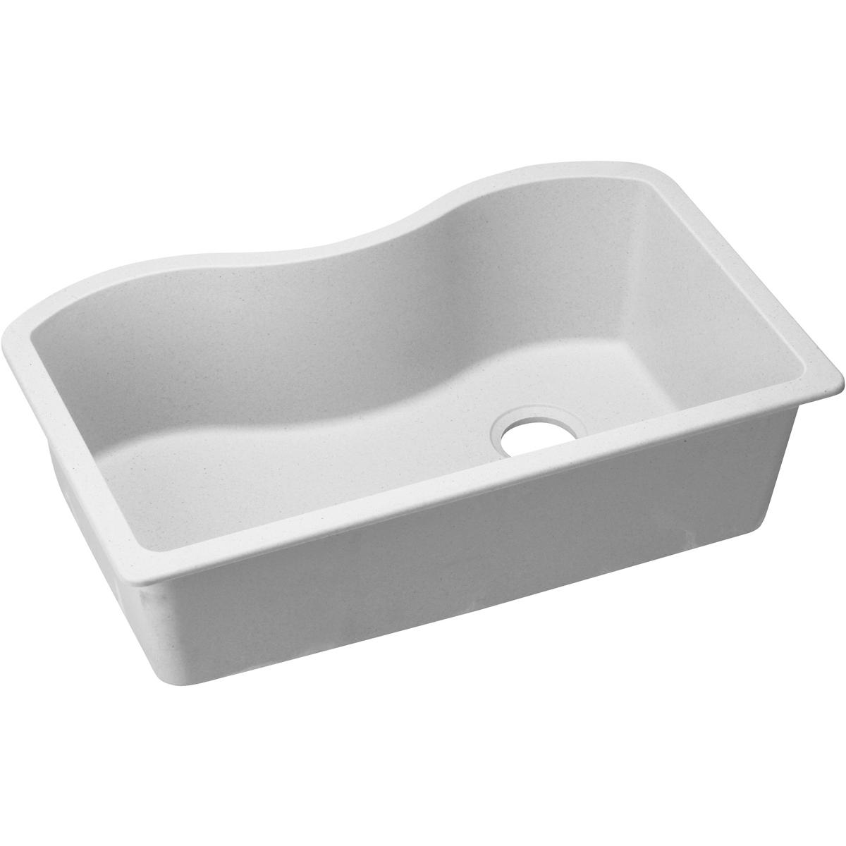 Alternate Image for Elkay Classic 33" Quartz Kitchen Sink, White, ELGUS3322RWH0