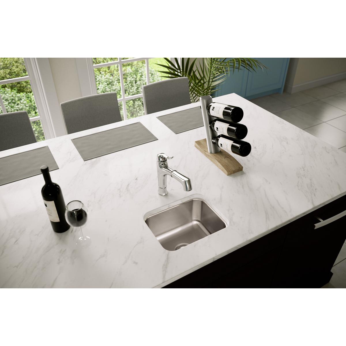 Elkay Lustertone Classic 15" Stainless Steel Bar Sink, Lustrous Satin, ELUH129 - The Sink Boutique