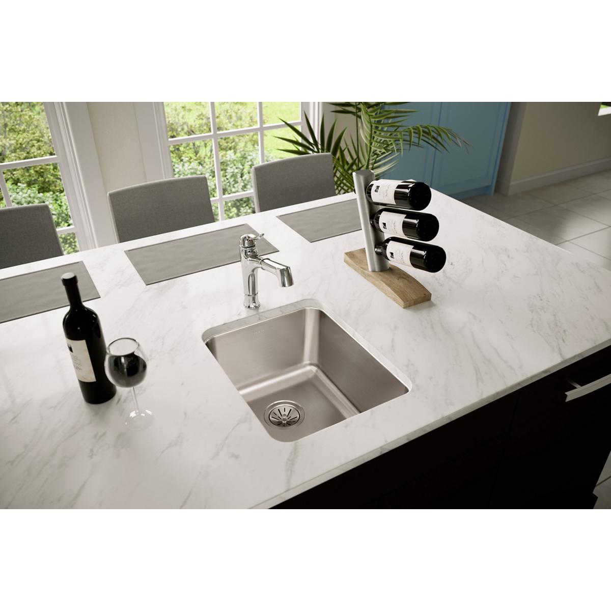 Elkay Lustertone Classic 17" Stainless Steel Kitchen Sink, Lustrous Satin, ELUH141810 - The Sink Boutique