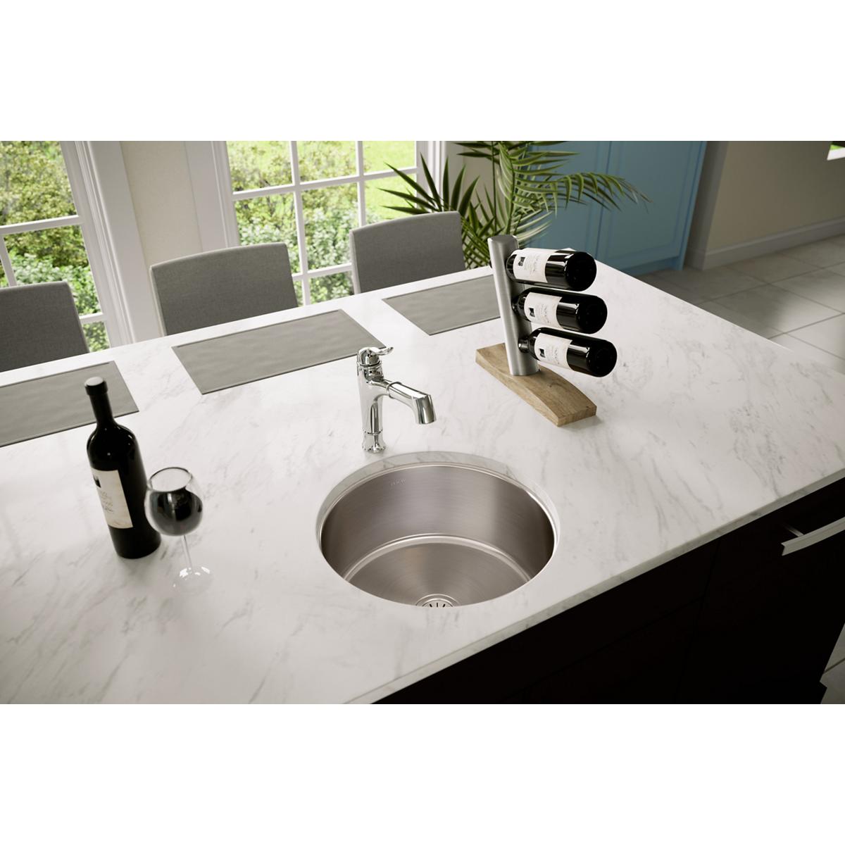 Elkay Lustertone Classic 18" Stainless Steel Kitchen Sink, Lustrous Satin, ELUH16FB - The Sink Boutique