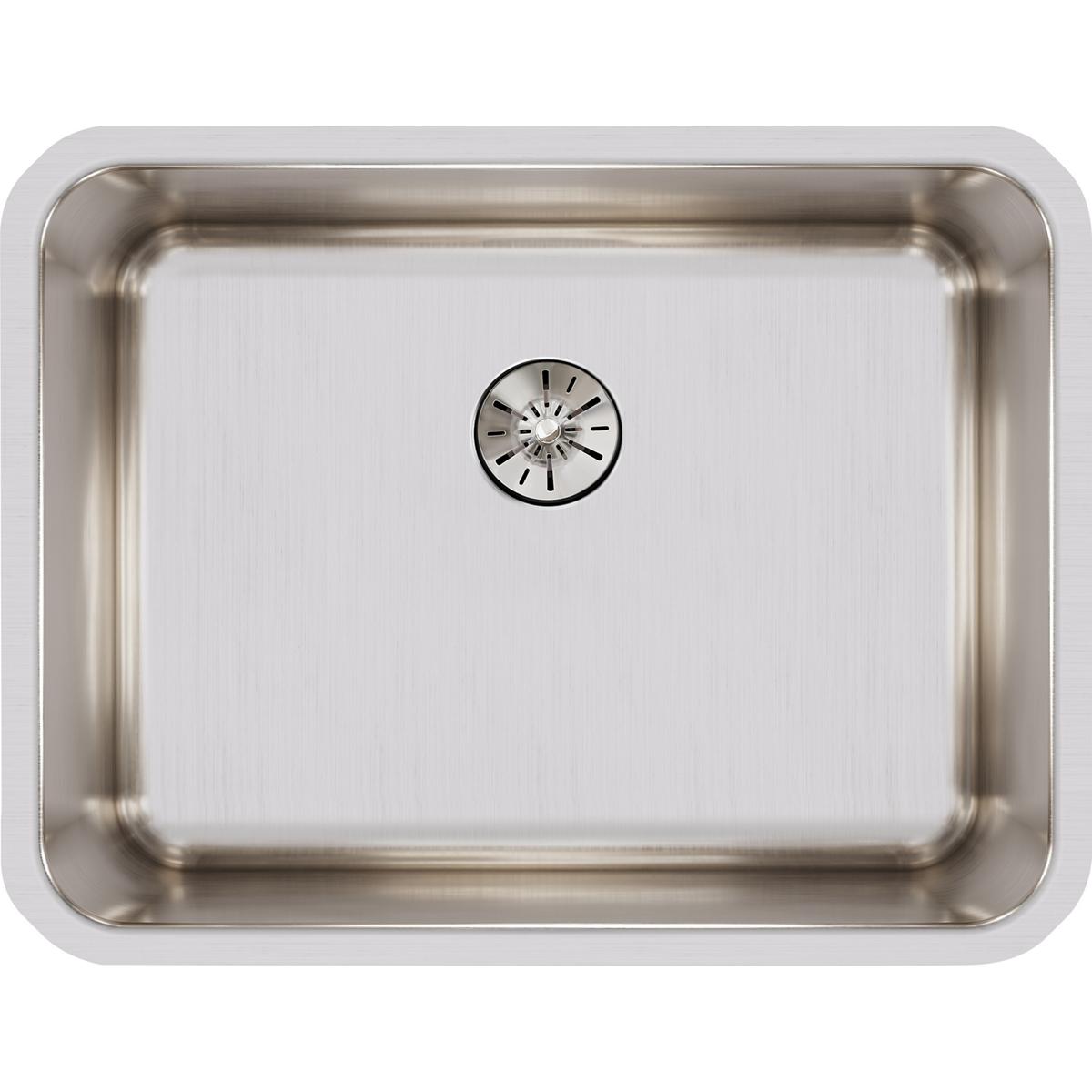 Elkay Lustertone Classic 24" Stainless Steel Kitchen Sink, Lustrous Satin, ELUH211510PD