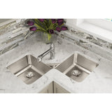 Elkay Lustertone Classic 32" Stainless Steel Kitchen Sink, 50/50 Double Bowl, Lustrous Satin, ELUH3232 - The Sink Boutique