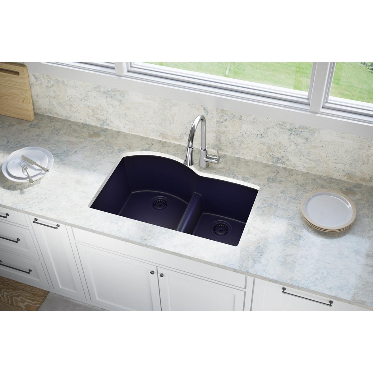 Elkay LKQD35JB Polymer 3-1/2" Disposer Flange with Removable Basket Strainer and Rubber Stopper Jubilee - The Sink Boutique