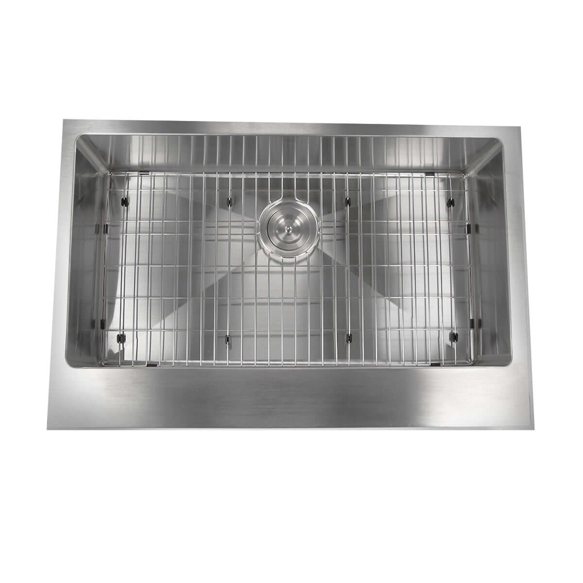 Nantucket Sinks Pro Series 33" 304 Stainless Steel Retrofit Farmhouse Sink with Accessories, EZApron33-9