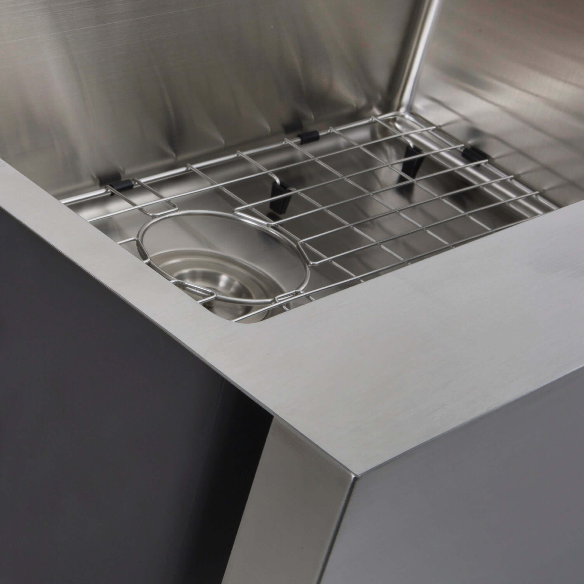Alternate Image for Nantucket Sinks Pro Series 33" 304 Stainless Steel Retrofit Farmhouse Sink with Accessories, EZApron33-9