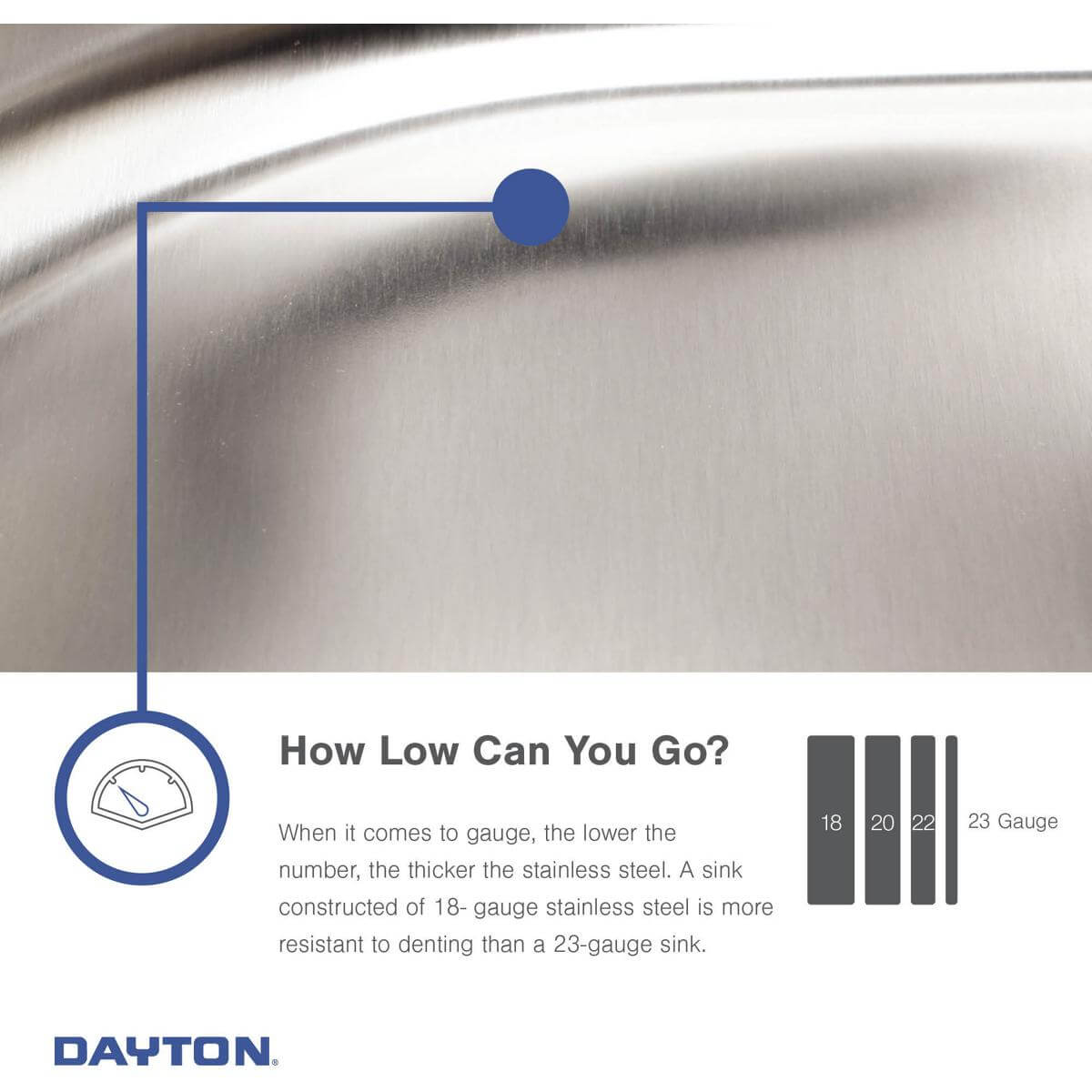 Alternate Image for Elkay Dayton 15" Stainless Steel Bar Sink, Satin, 1 Faucet Hole, D115151